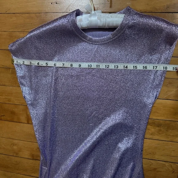 Paco Rabbane Purple Glitter Dress - Picture 3 of 6